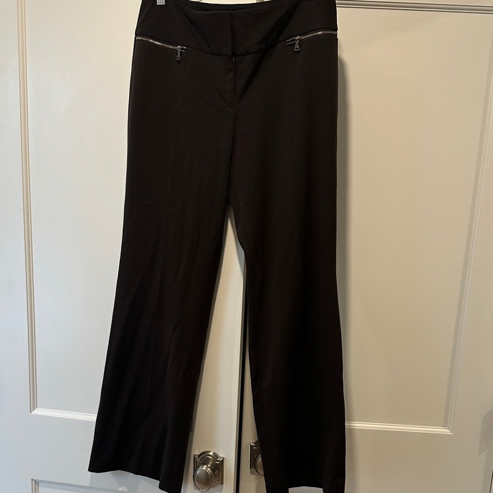 Express Women's Editor Trouser - Brown with Zipper pockets